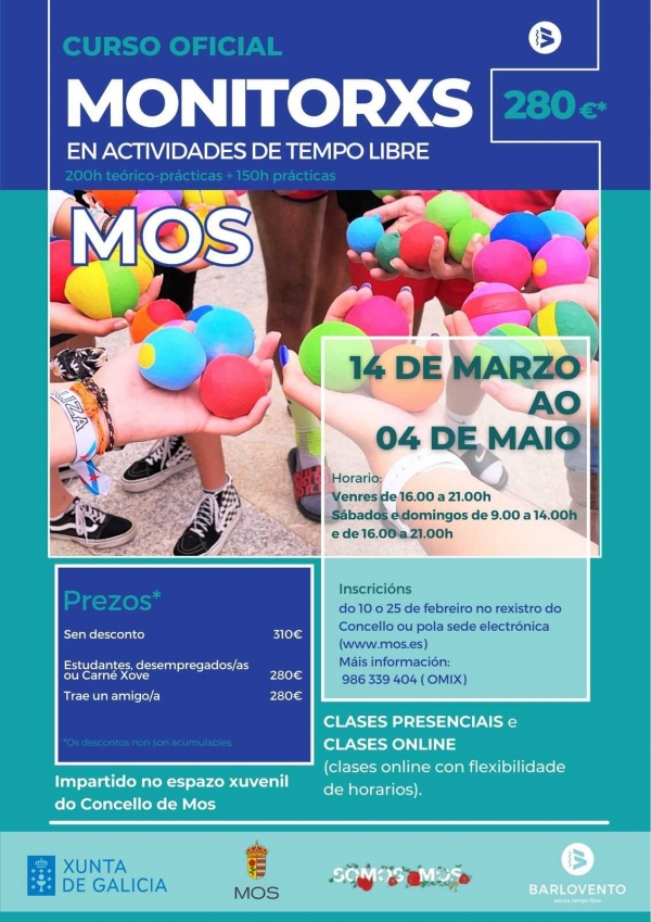 Curso de monitor/a de actividades de tempo libre en Mos