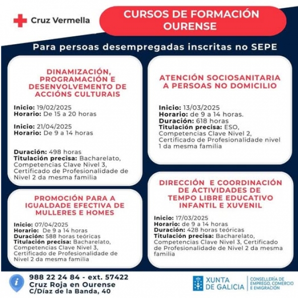 Cursos de Formación Cruz Vermella Ourense