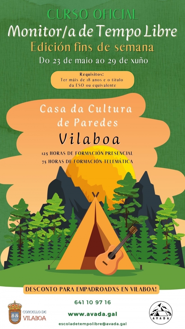 Curso en Vilaboa de Monitor/a de Actividades de Tempo Libre da ETL Scolé